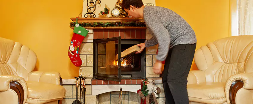Rusted Metal Fireplace Restoration in Fort Thomas, Kentucky